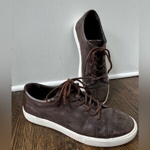 Freebird By Steven Newport Mens Size 12 Sneakers Shoes Brown Distressed Leather